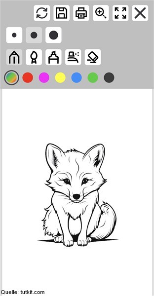 Fuchs mit Malpalette